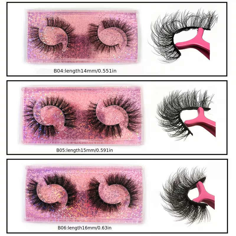 3D Faux Mink Lashes Soft & Reusable, Natural & Dramatic Looks, Eyelashes 10 Styles