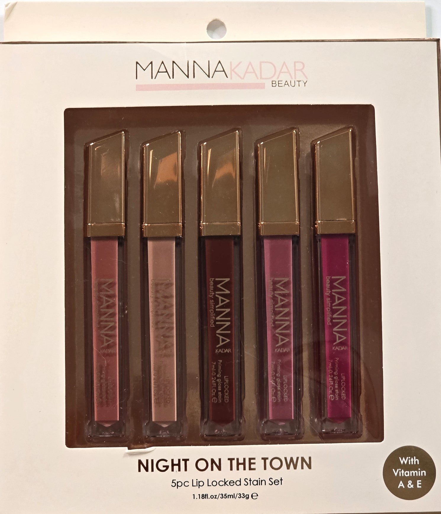 Manna Kadar Night on the Town 5pc Lip Locked Stain Set