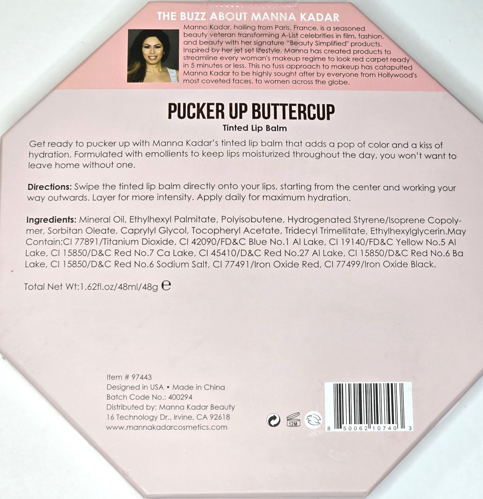 Manna Kadar 8 pc Set Tinted Lip Balm