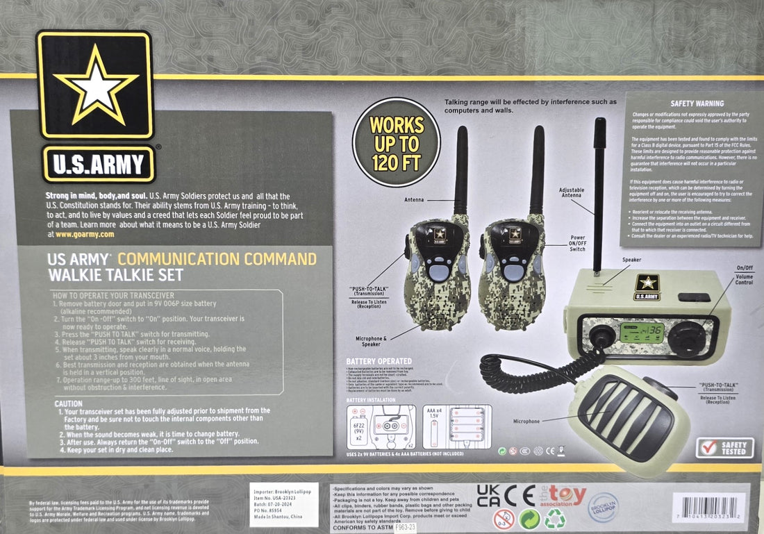 US Army Communication Command Walkie Talkie Set Base Station 3 Piece Set