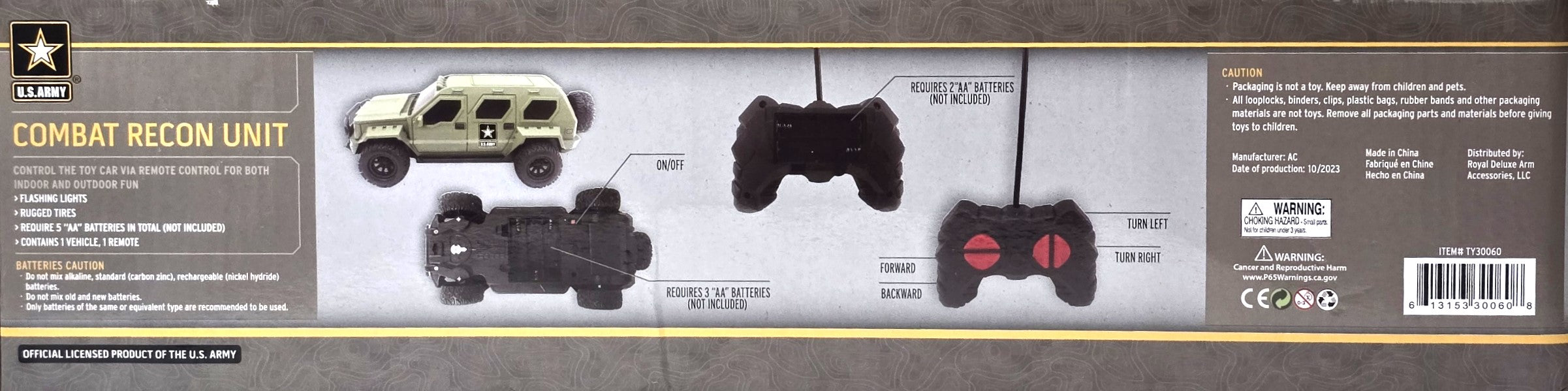 US Army Combat Recon Unit Remote Control Vehicle 5+