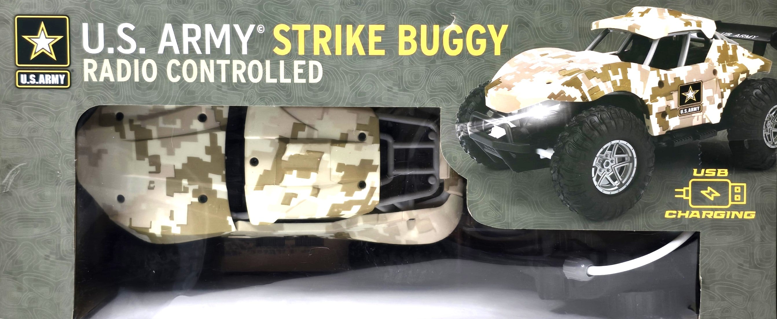 US Army Strike Buggy Radio Controlled Lights Up When Driving 6+