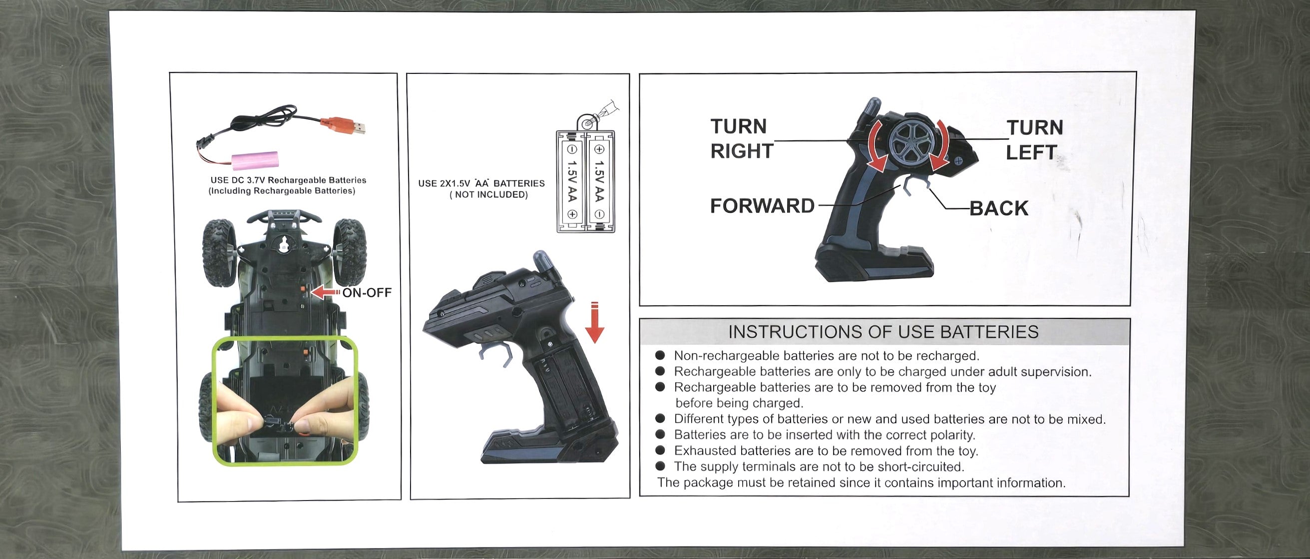 US Army Strike Buggy Radio Controlled Lights Up When Driving 6+