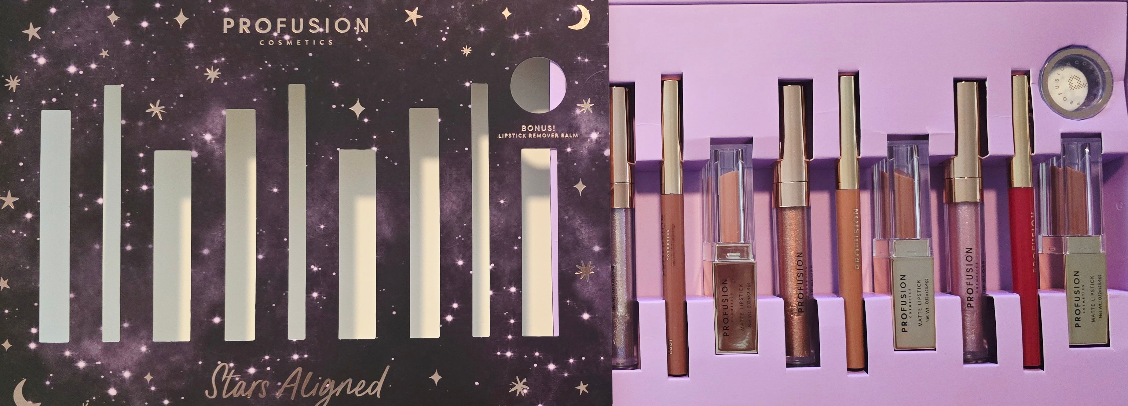 PROFUSION Stars Aligned Lip Liner Matte Lipstick Gloss Set