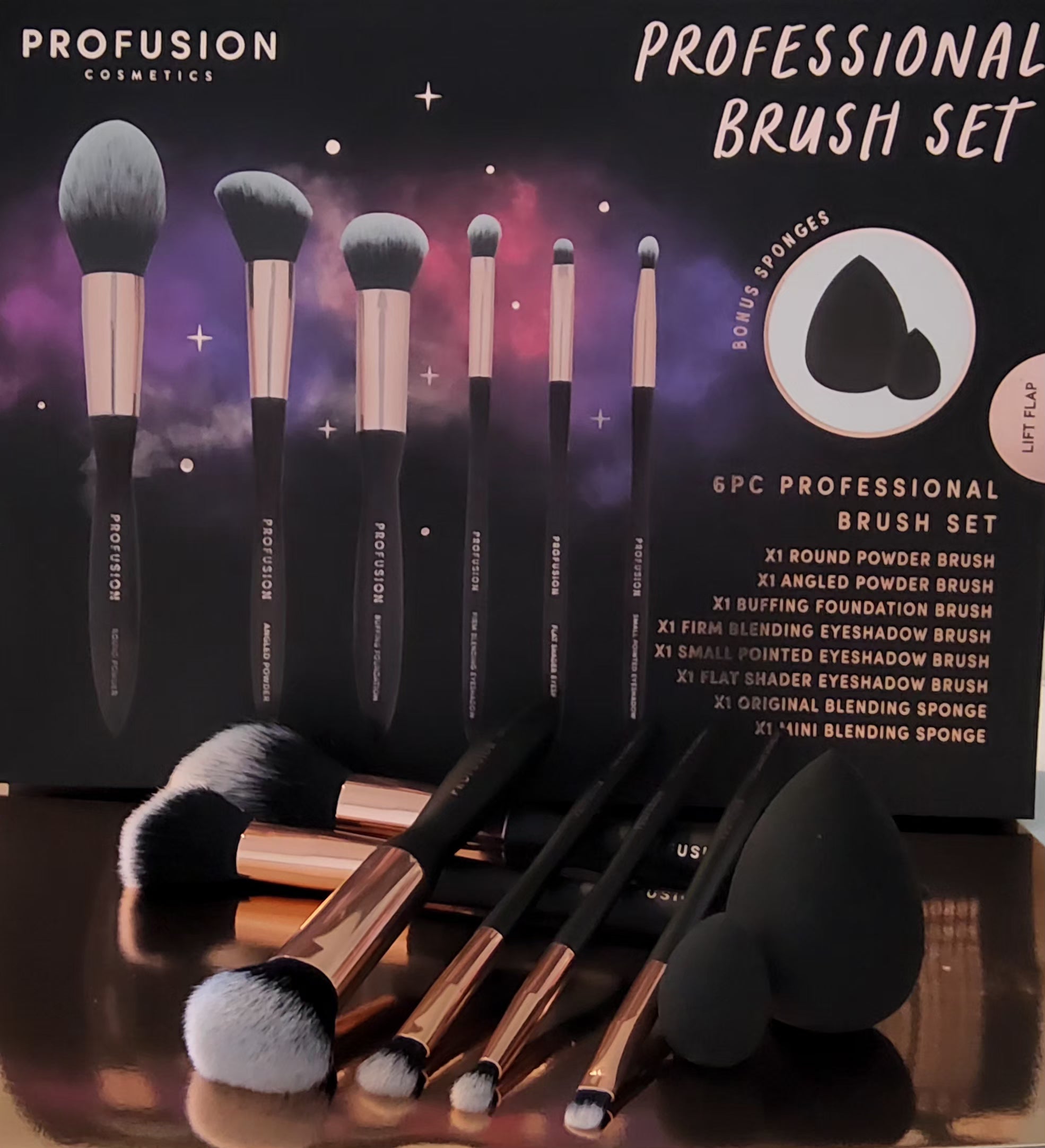 PROFUSION 6 pcs Professional Brush Set