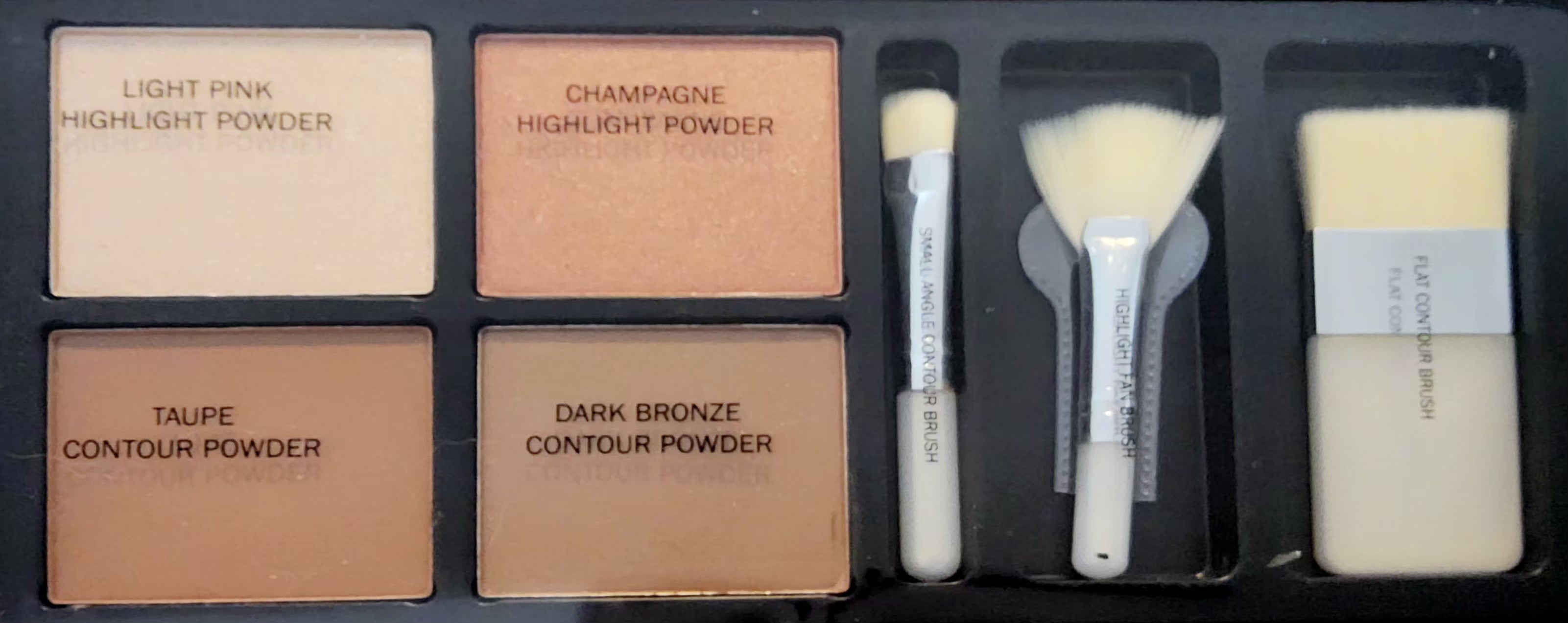 Profusion Contour Light Pink, Champaign, Taupe, Dark Bronze with 3 Brushes