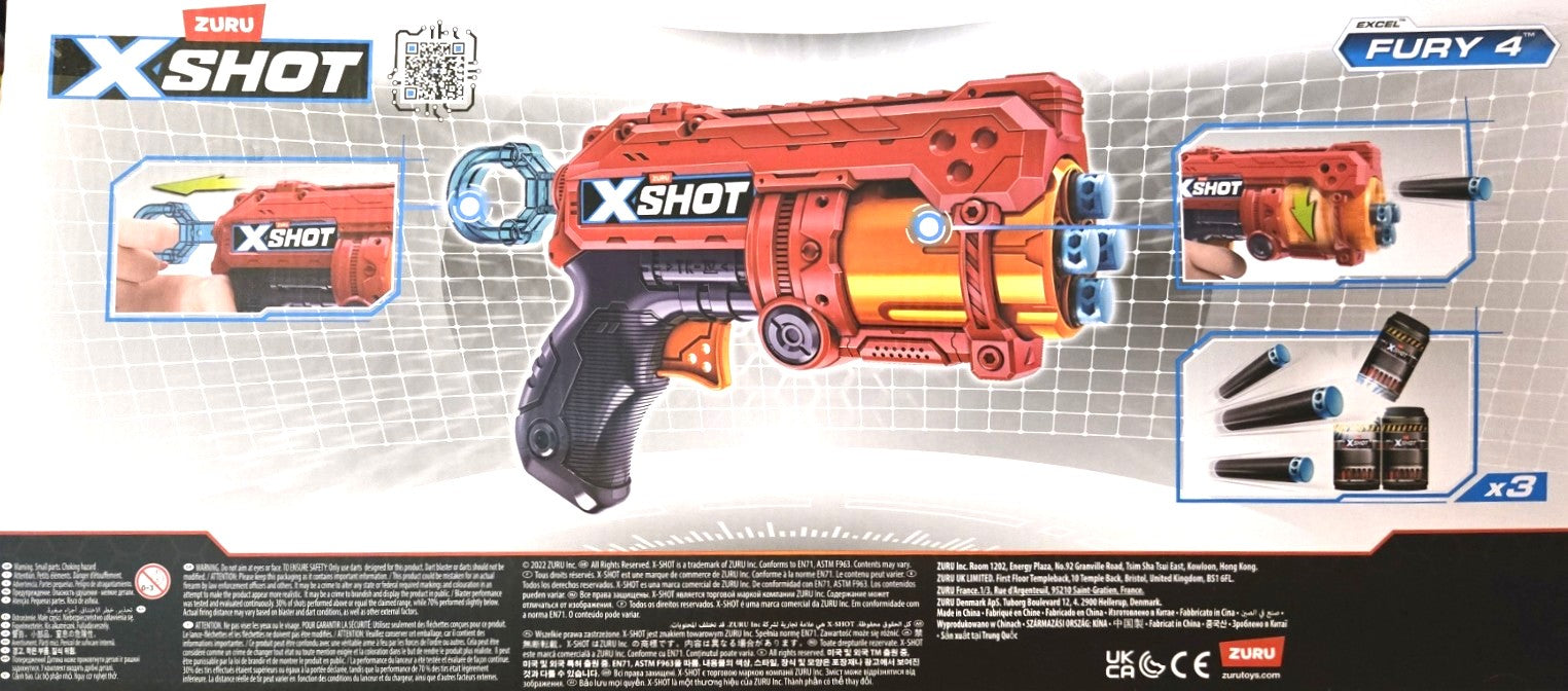ZURU Xshot 2x Fury 4 Air Pocket
