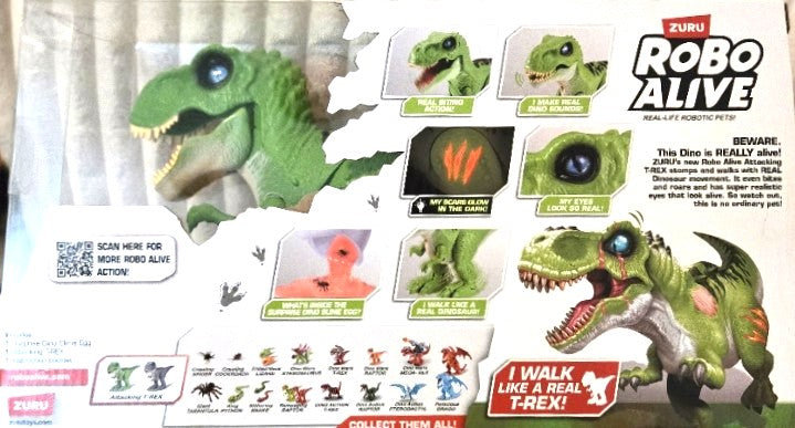 ZURU Robo Alive green Attacking T-Rex 3+