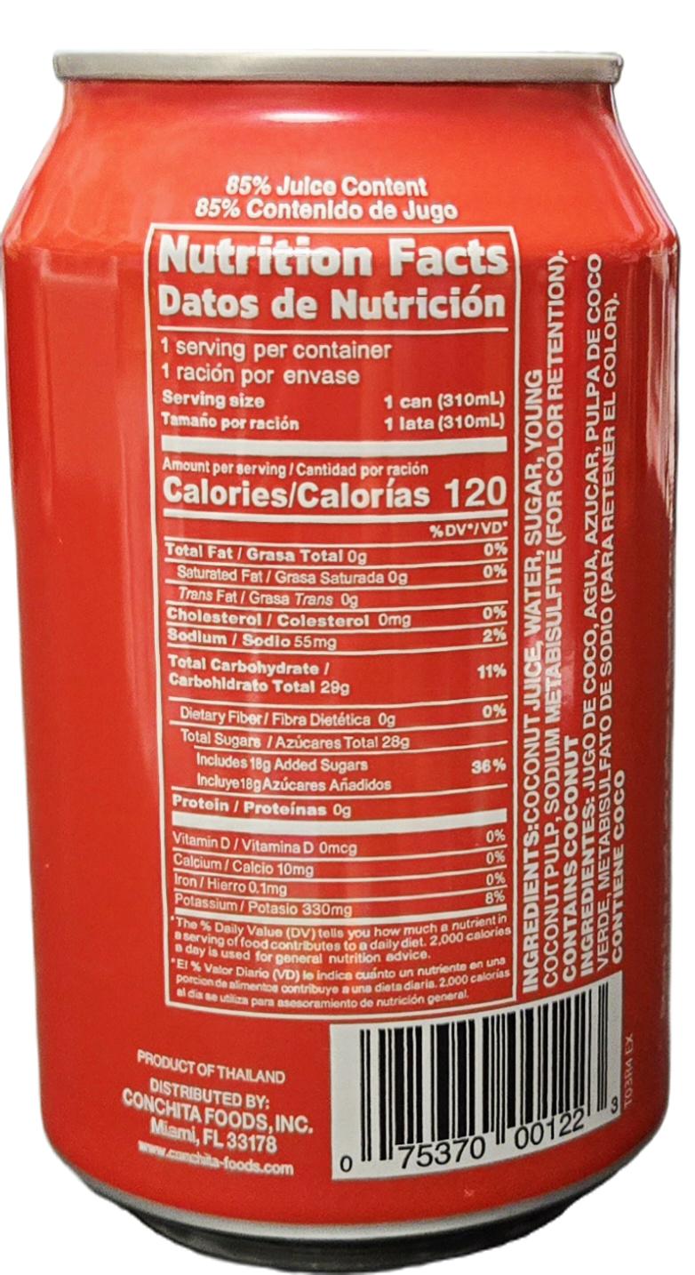 Conchita Coconut Water with Pulp/Agua De Coco con Pulpa10.4 Oz 6 pack