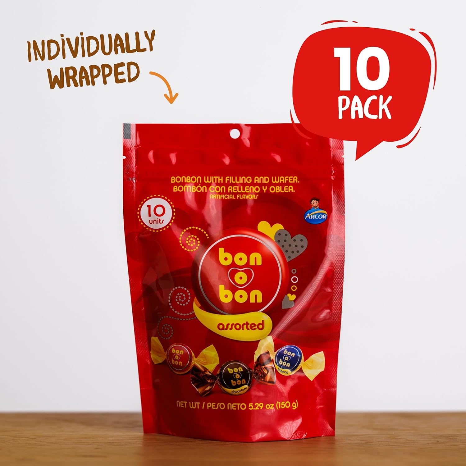 Bon o Bon Chocolate and White Chocolate Covered Truffle, 5.29 oz & 9.52oz