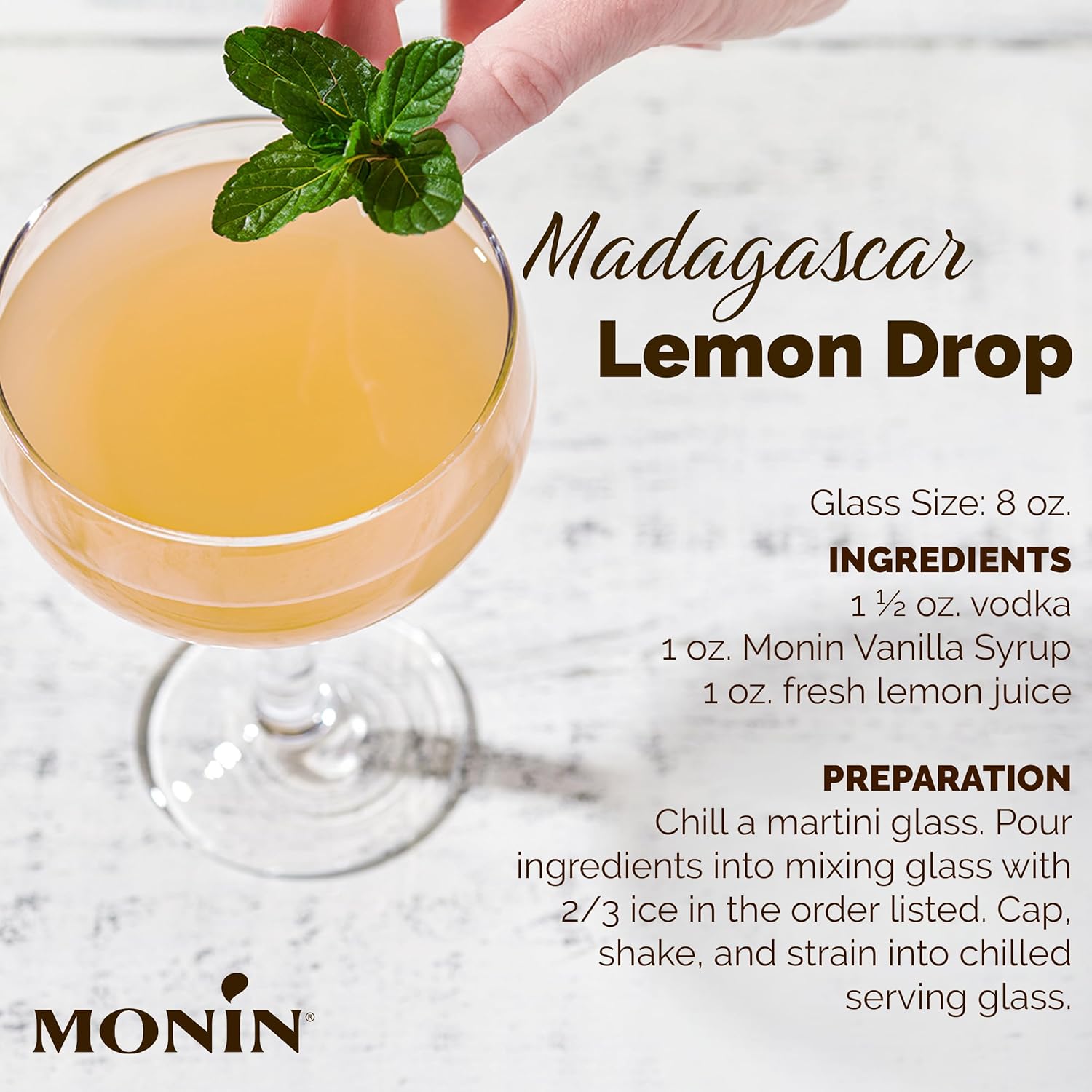 Monin - Vanilla Syrup, Versatile Flavor, 750 ml