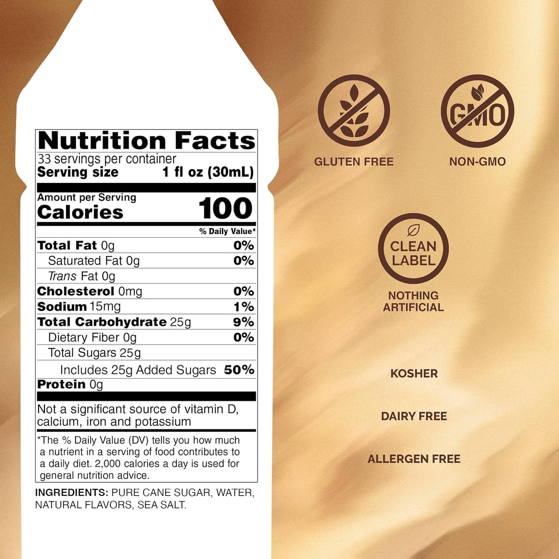 Monin - Butter Pecan Syrup for Coffee, Shakes & Cocktail 750ml