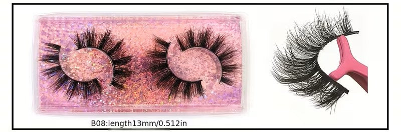 3D Faux Mink Lashes Soft & Reusable, Natural & Dramatic Looks, Eyelashes 10 Styles