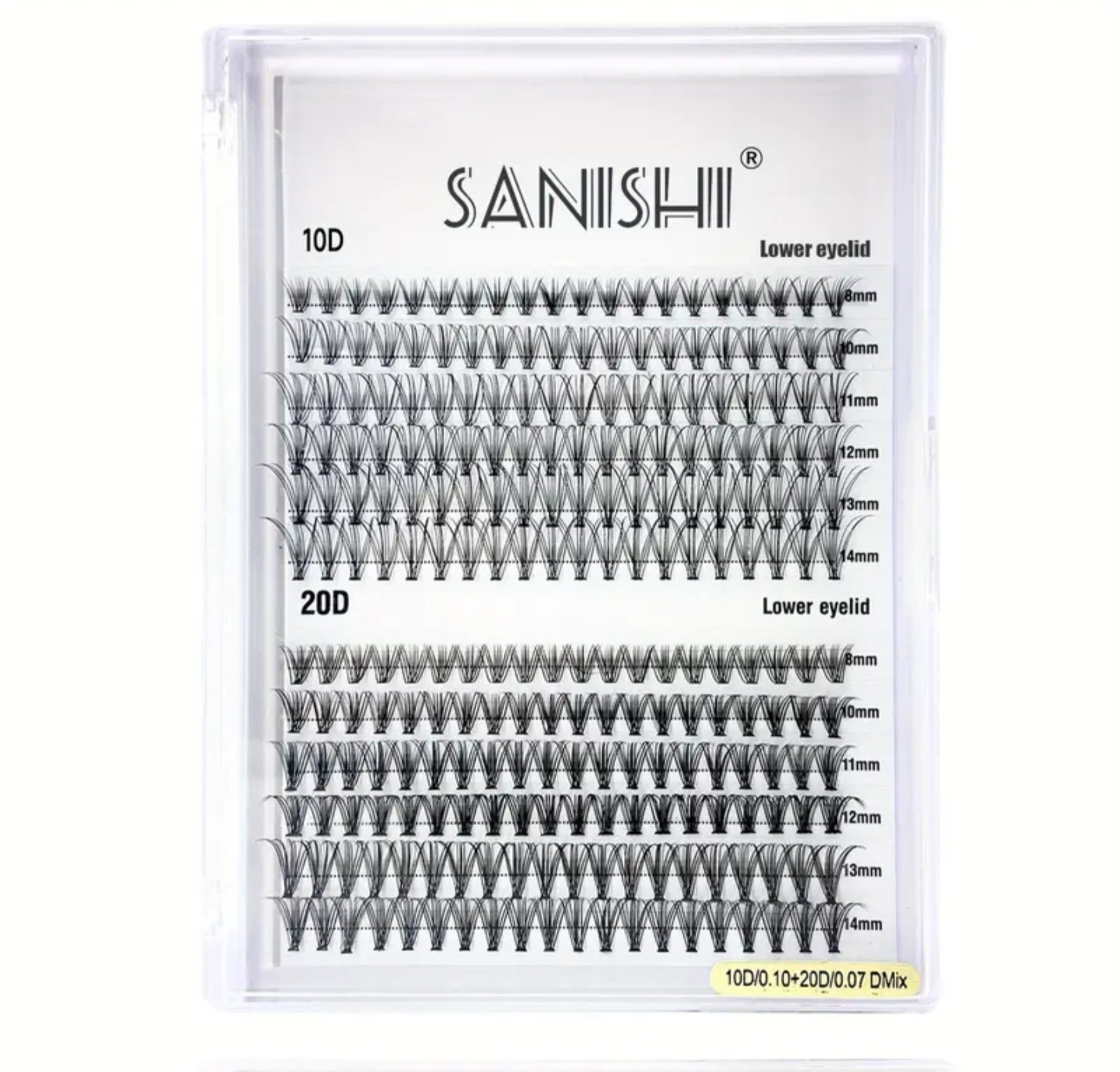 SANISHI 240 Lash D Clusters 9-16mm (Pre-Order)