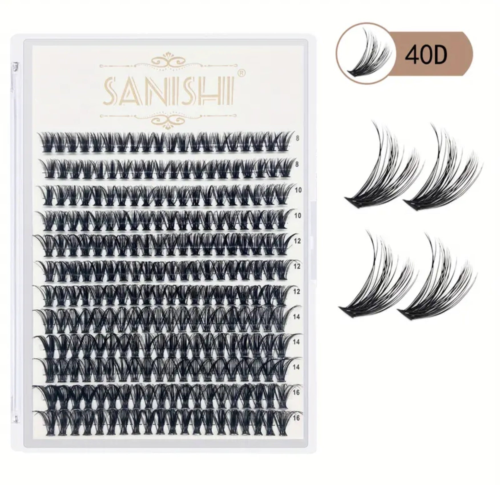 SANISHI 240 Lash D Clusters 9-16mm (Pre-Order)