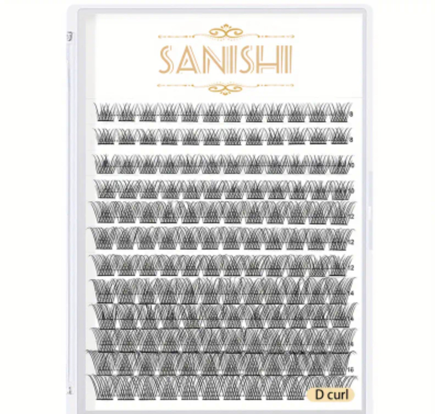 SANISHI 144 Lash Clusters C & D Curl (Pre-Order)