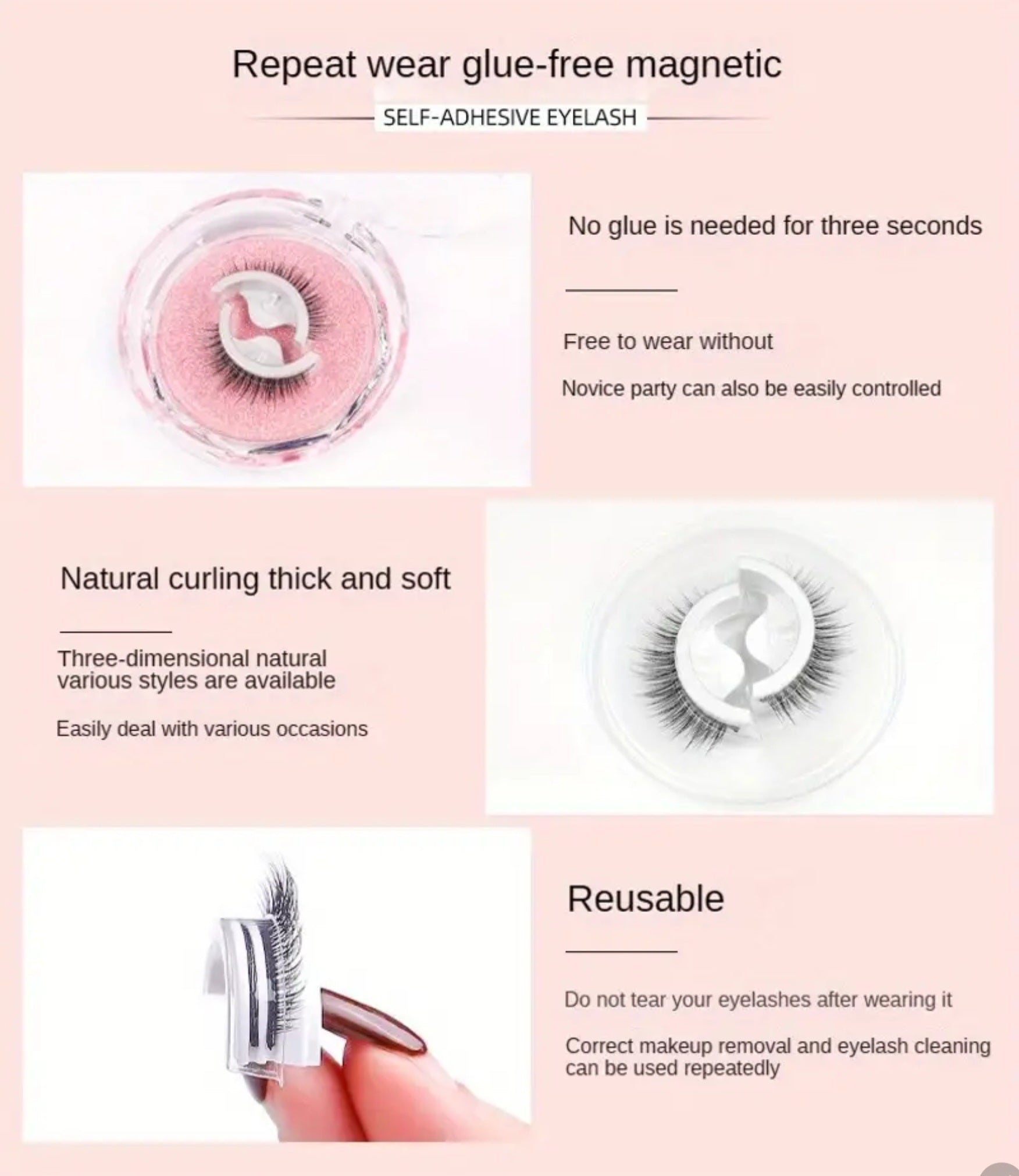 Self-Adhesive Reusable Eyelashes