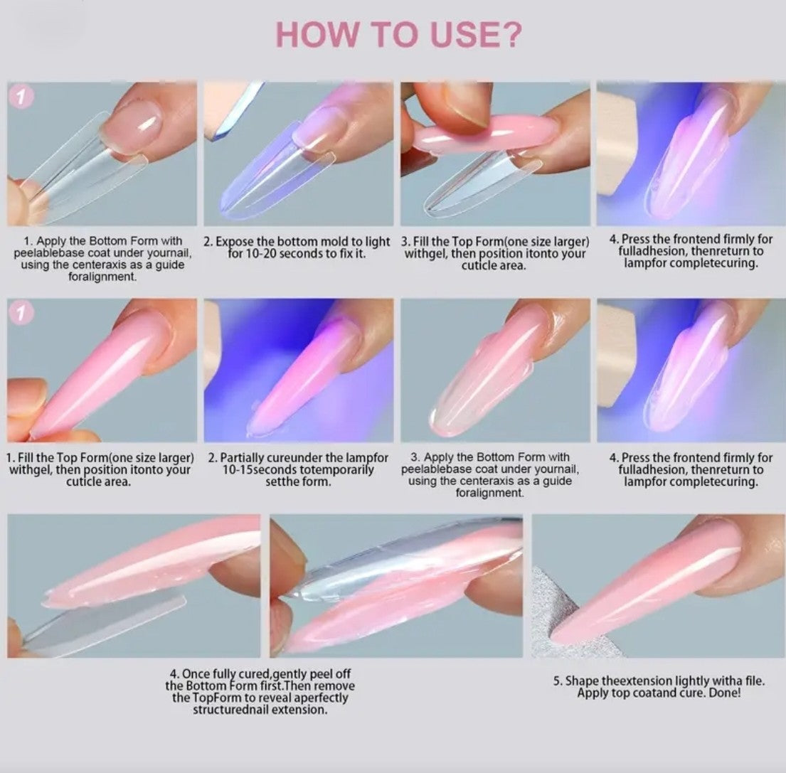 Water Drop Sandwich Layer Nail Dual Form 15 pieces DIY
