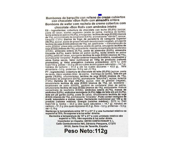 Bon Roll Bombons with Chocolate Cream and Nuts