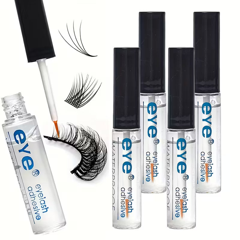 Waterproof Eyelash Glues That Are Strong, Invisible, Transparent, & Odorless, Suitable for All Types of False Eyelashes