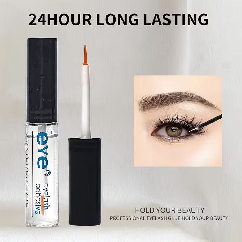 Waterproof Eyelash Glues That Are Strong, Invisible, Transparent, & Odorless, Suitable for All Types of False Eyelashes