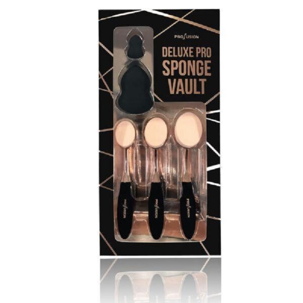 Profusion Cosmetics Deluxe Pro 5 Piece Beauty Sponge Vault Set