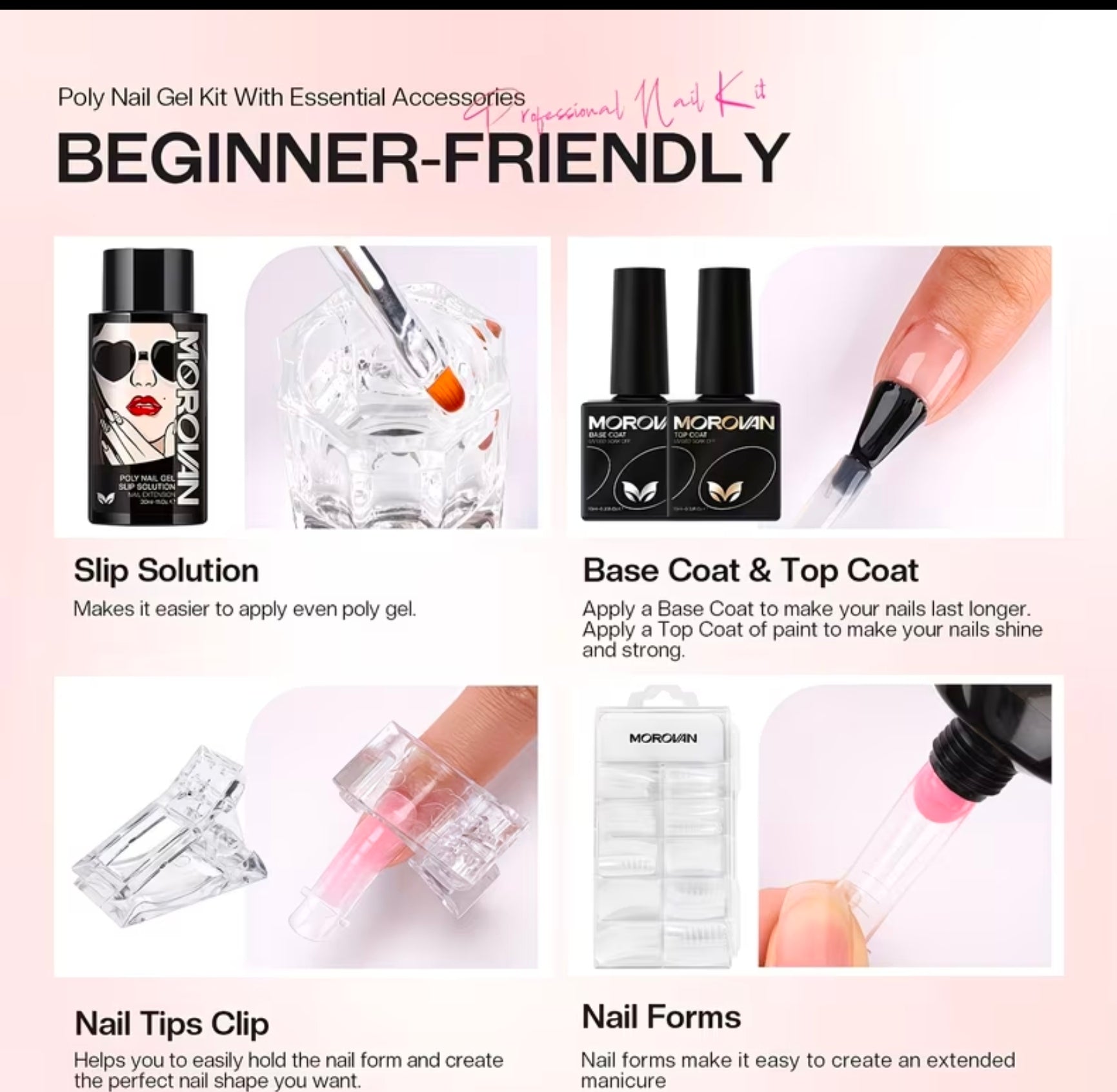 Morovan Salon Grade Polygel Nail Enhancement Set