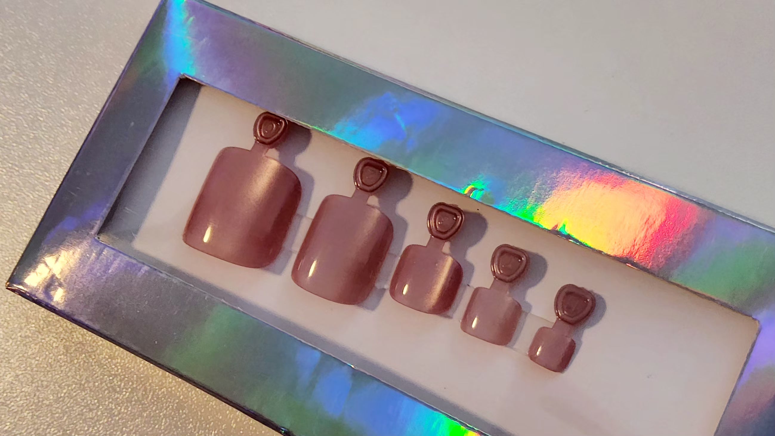 Glitter CatEyes Toe nails Short Square Shape Pearlescent 8 Colors