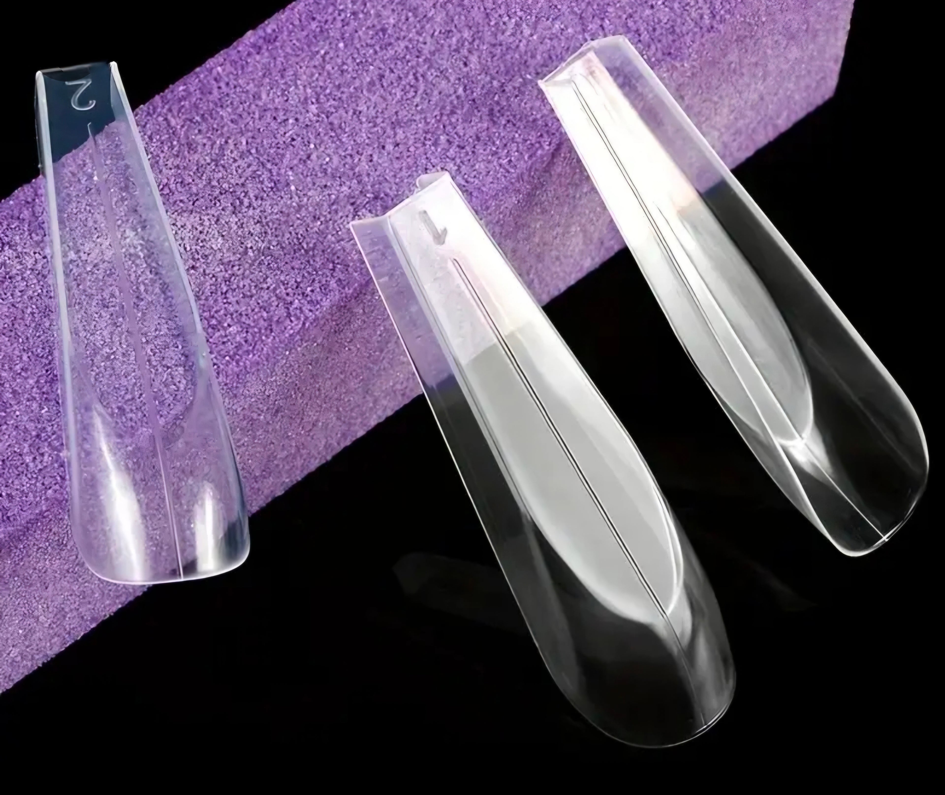Trapezoidal Half- Elongated Flat Ballet Nail Tips for Professional Nail Modeling 14 pieces