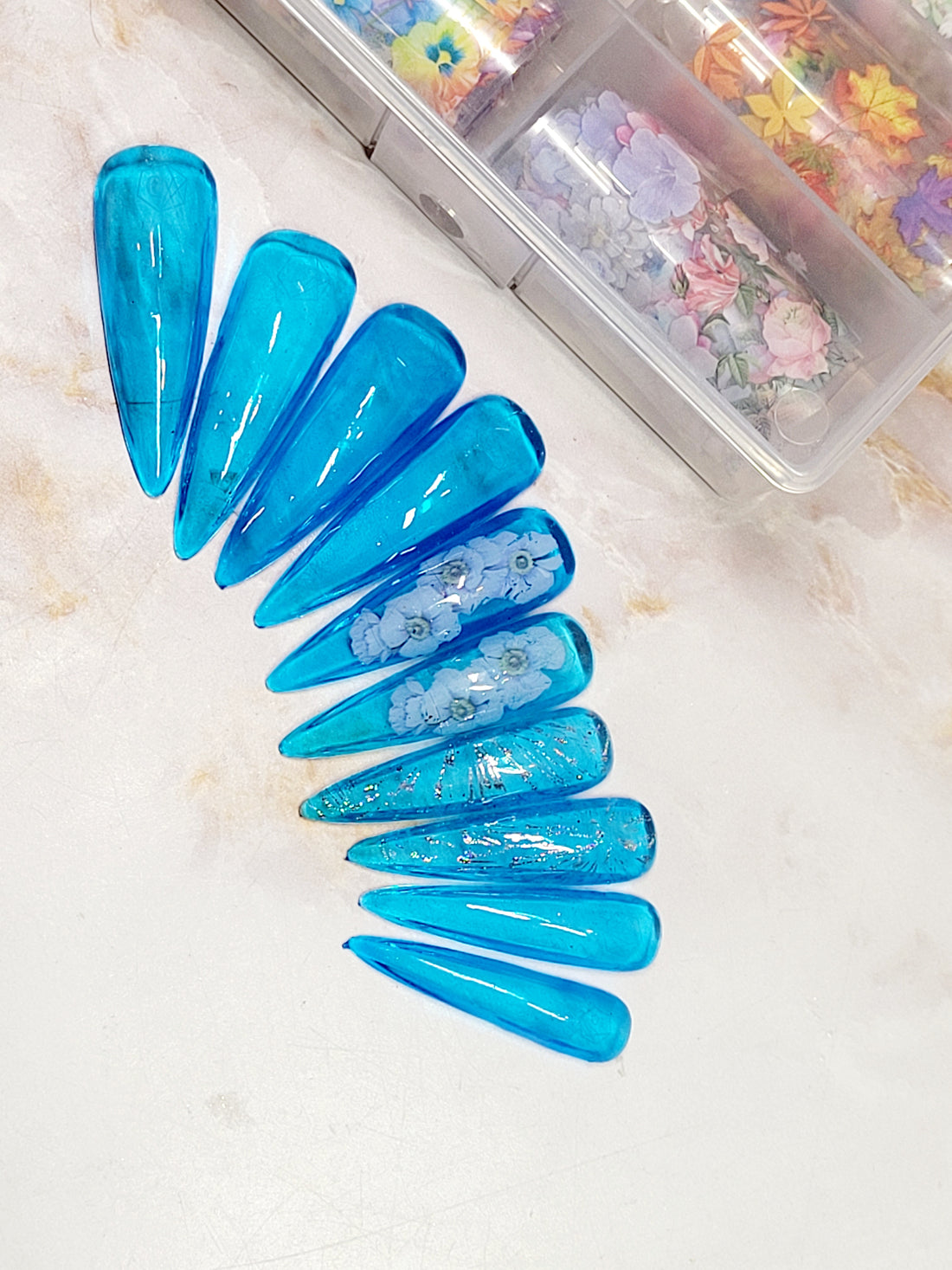 Jelly Custom Press-ons with Holo Design Mini to XXL 20-24 pieces