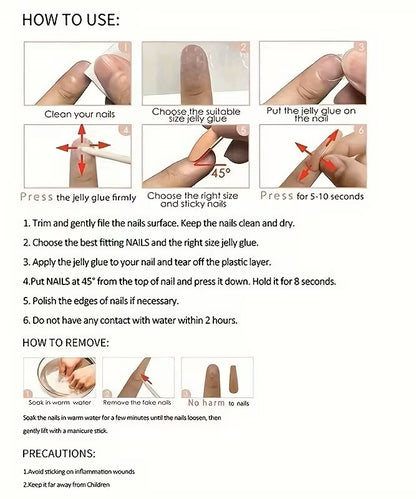 Med Ballet Chrome Nude Pink French Press-on Nail Set 20 - 24 pieces