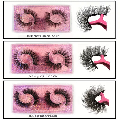 3D Faux Mink Lashes Soft &amp; Reusable, Natural &amp; Dramatic Looks, Eyelashes 10 Styles