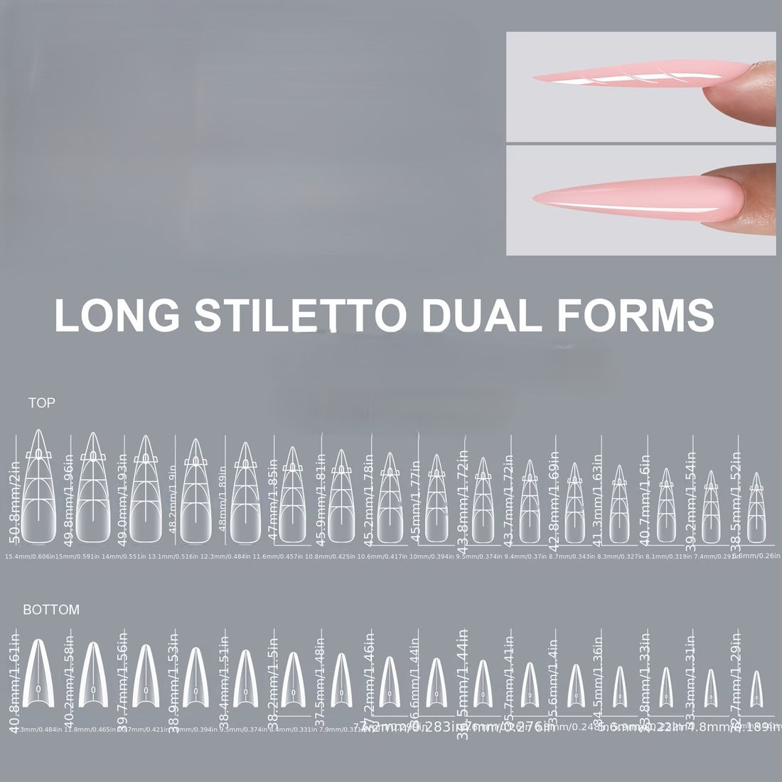 Water Drop Sandwich Layer Nail Dual Form 15 pieces DIY