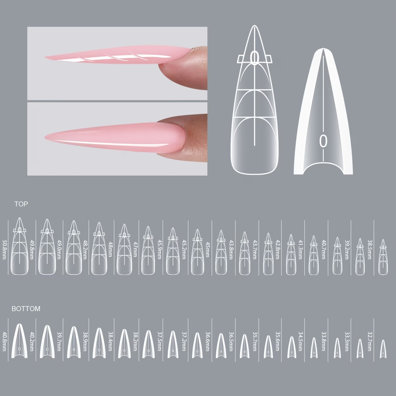 Water Drop Sandwich Layer Nail Dual Form 15 pieces DIY