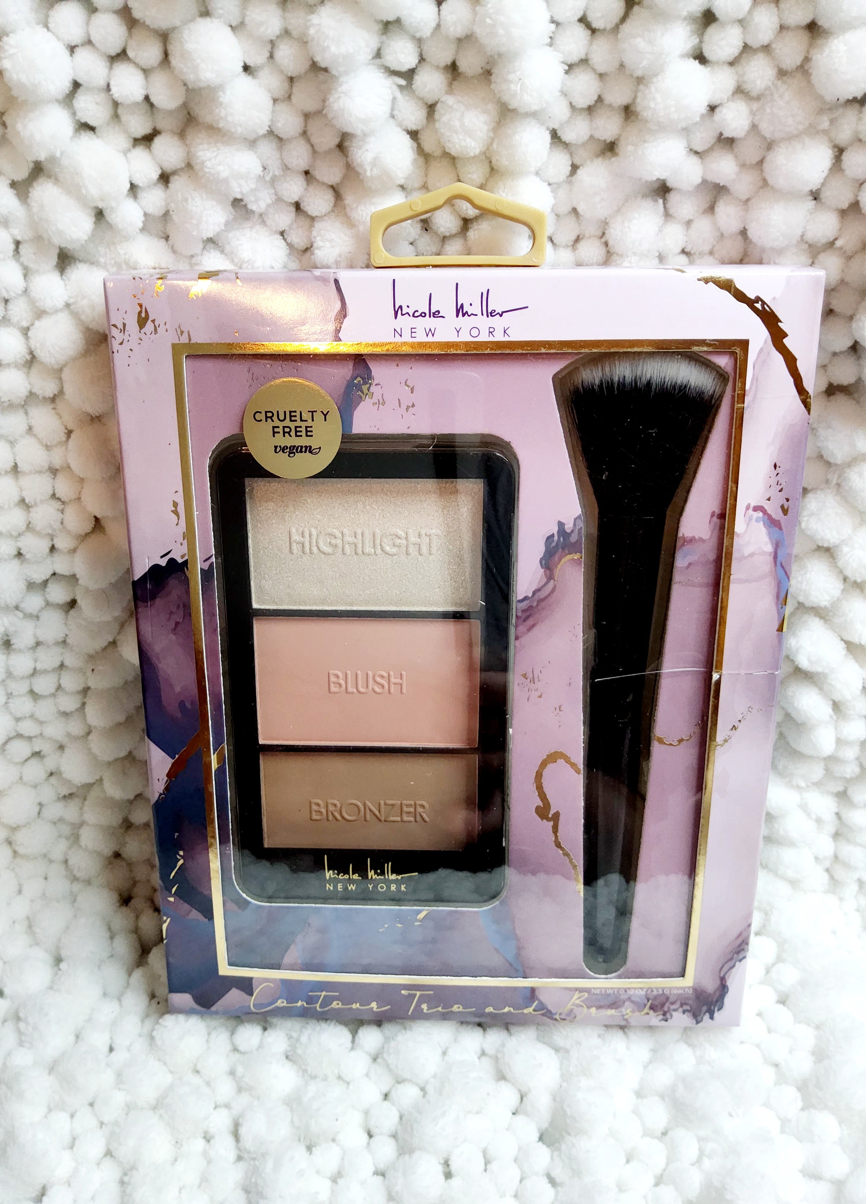 Nicole Miller Contour Trio Compact and Brush .12oz, Bronze