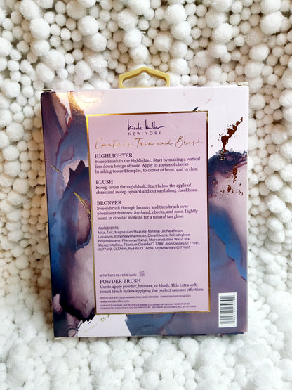 Nicole Miller Contour Trio Compact and Brush .12oz, Bronze