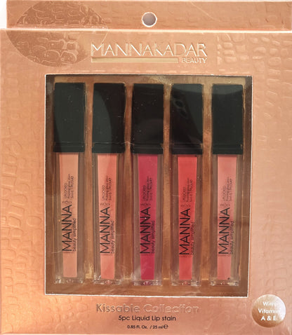Manna Kadar Kissable Collection 5pc Liquid Lip Stain
