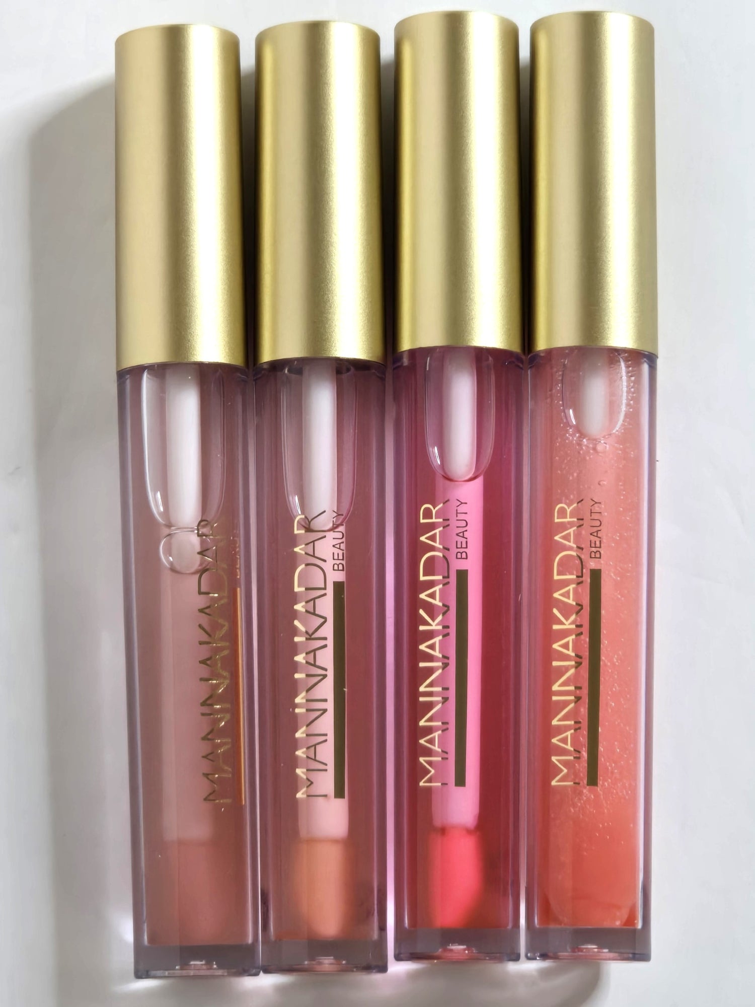 Manna Kadar Beauty Lip Gloss Set, 4 Shades, 0.27 fl.oz/8ml Each
