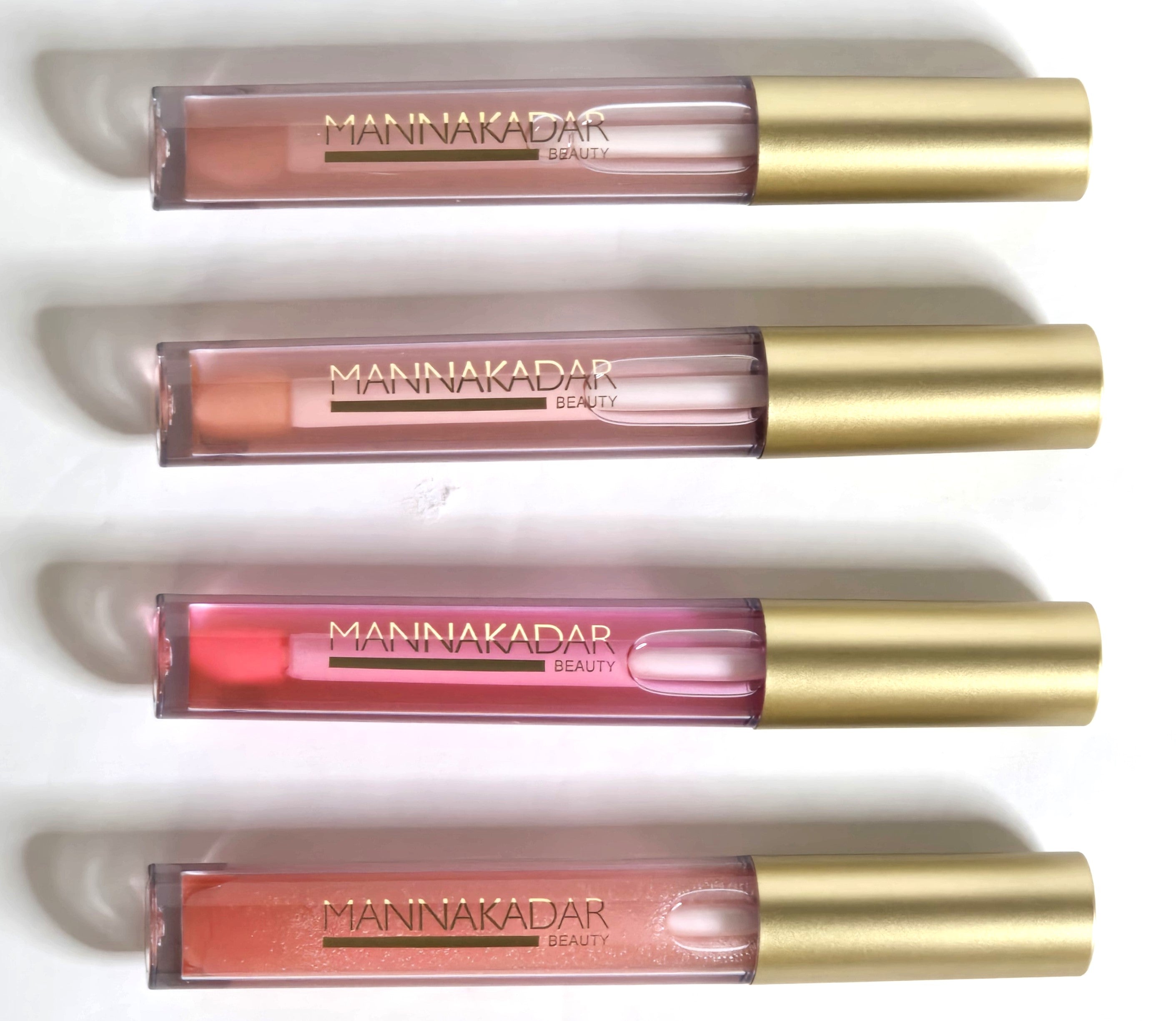 Manna Kadar Beauty Lip Gloss Set, 4 Shades, 0.27 fl.oz/8ml Each