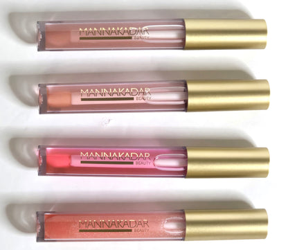 Manna Kadar Beauty Lip Gloss Set, 4 Shades, 0.27 fl.oz/8ml Each
