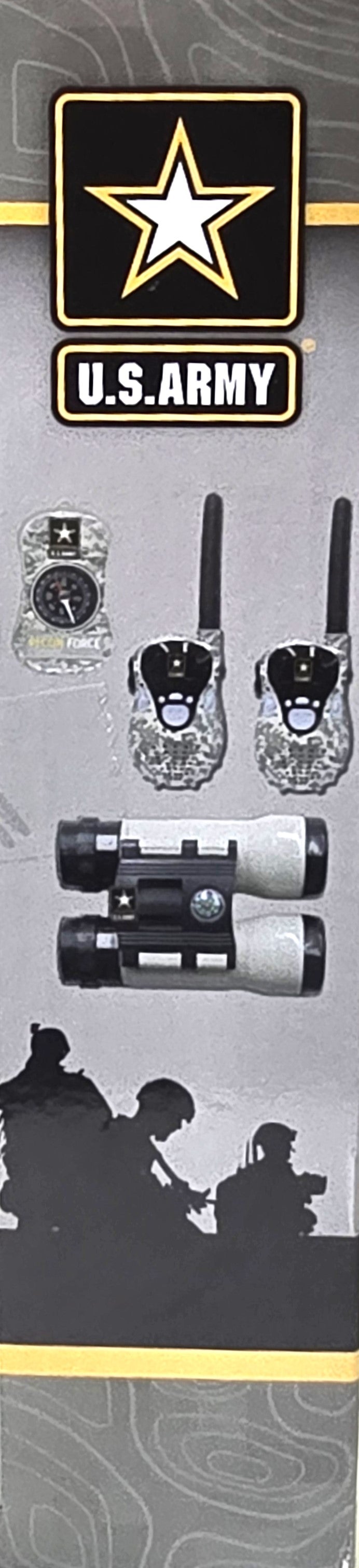 US Army 3 Piece Recon Kit 2 Walkie Talkies, Binoculars and Compass