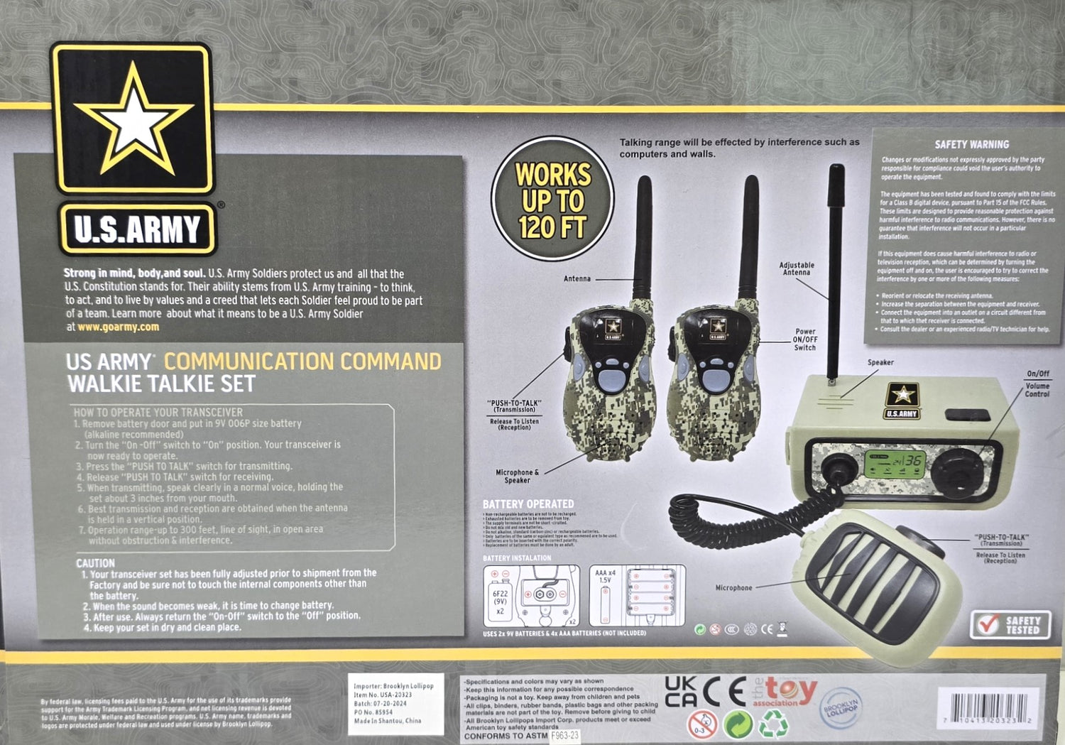 US Army Communication Command Walkie Talkie Set Base Station 3 Piece Set