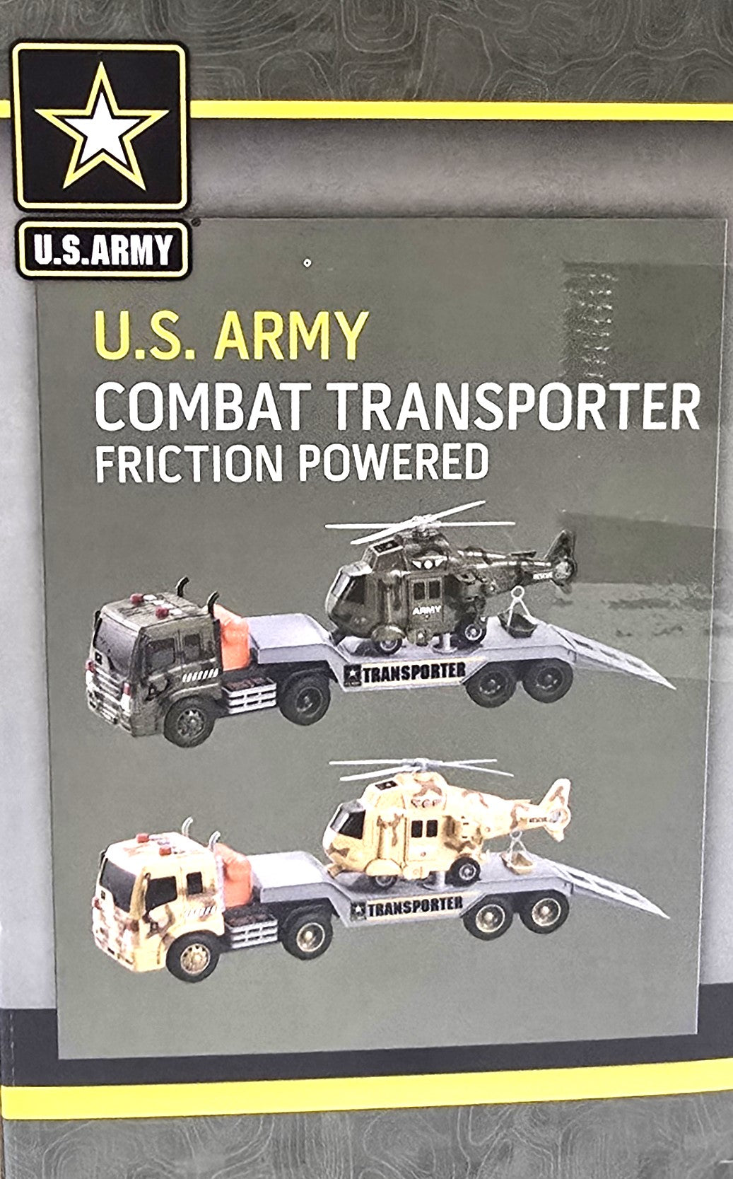 U.S Army Combat Transporter Light Sound Friction Powered Helicopter
