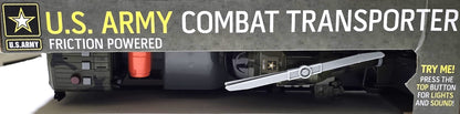 U.S Army Combat Transporter Light Sound Friction Powered Helicopter