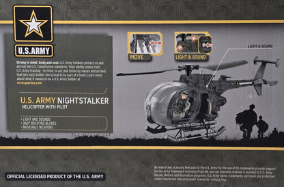 US Army Night Stalker Helicopter with Soldier Figure and Light/Sound