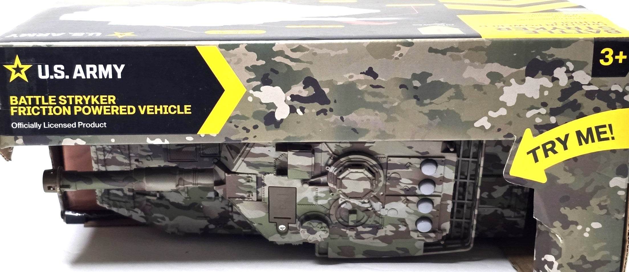 US Army Battle Stryker Friction Powered Vehicle with Lights and Sounds 3+