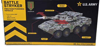 US Army Battle Stryker Friction Powered Vehicle with Lights and Sounds 3+