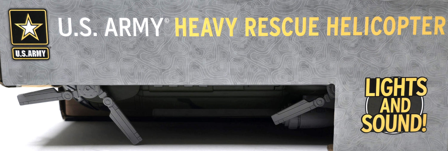US Army Heavy Rescue Helicopter with Lights and Sounds 3+