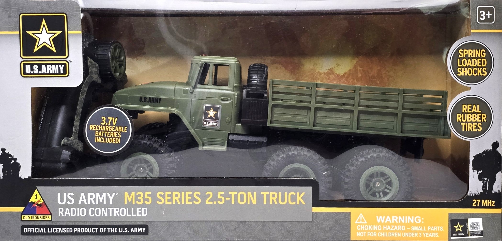 US Army M35 Series 2.5-Ton Truck Radio Controlled Rechargeable Batteries 3+