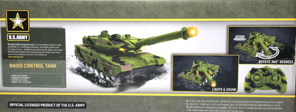 US ARMY Radio Control Tank with Lights and Sounds, Forward/Back, Left/Right 6+